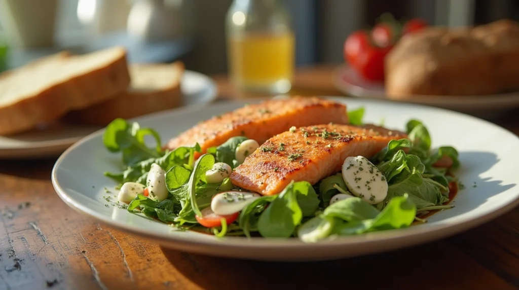 Salmon Caesar Salad: Quick, Healthy, and Delicious 2 caesar salmon salad