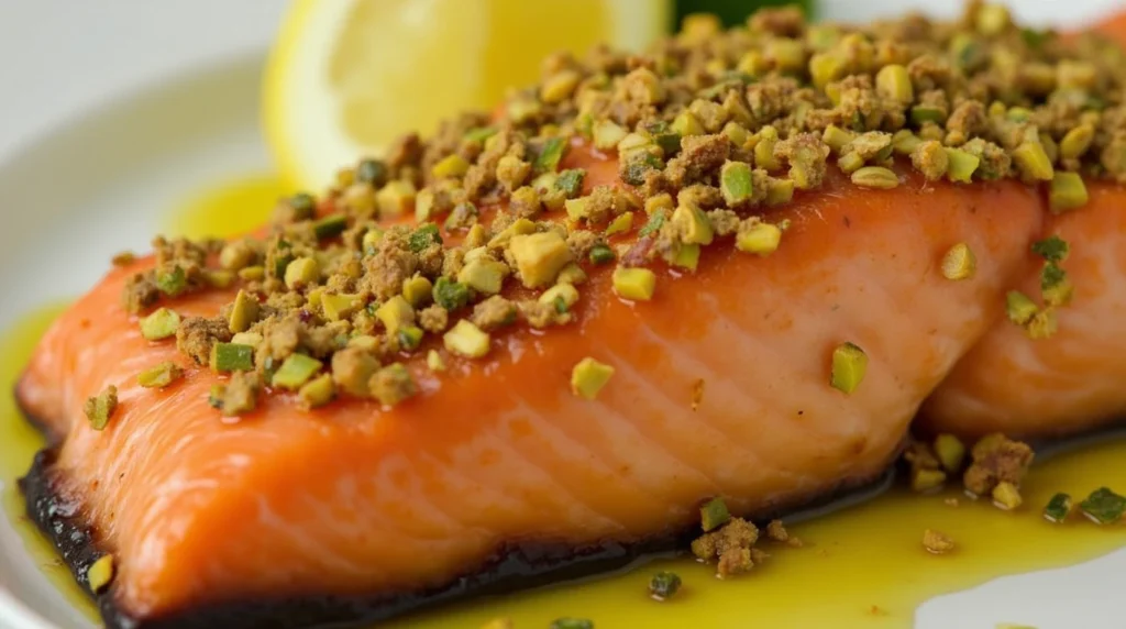 Pistachio Crusted Salmon Recipe 4 pistachio crusted