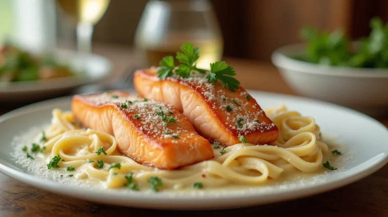 salmon alfredo