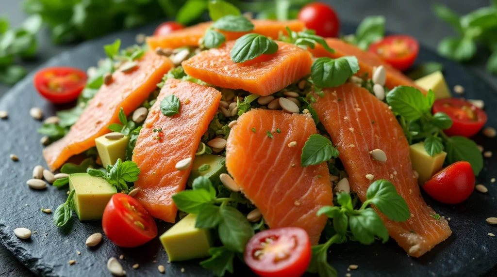 Salmon Caesar Salad: Quick, Healthy, and Delicious 4 smoked salmon caesar salad