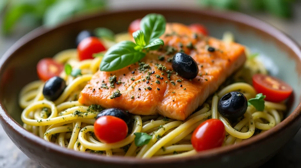 Salmon Pesto Pasta: 15-Minute Recipe for Busy Weeknights 5 fish with pesto pasta